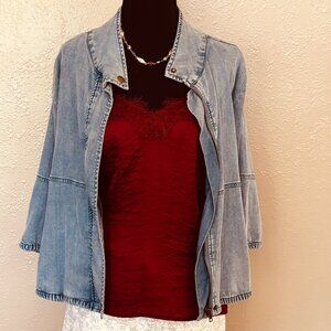 'ROYALTY for me' blue jean Jacket, Size S Bundle and save 30% off for 2 or more